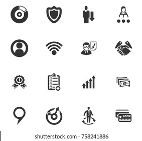 Business icons set and symbols for web user interface