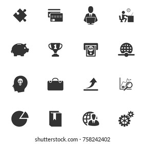 Business icons set and symbols for web user interface