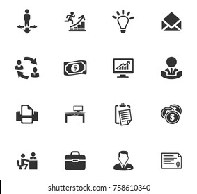 Business icons set and symbols for web user interface
