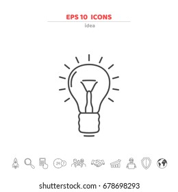 Business icons set. Template for your design works. Vector illustration.