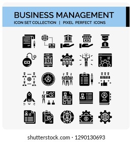 Business Icons Set. UI Pixel Perfect Well-crafted Vector Thin Line Icons. The illustrations are a vector.