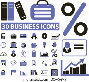 business icons set, vector