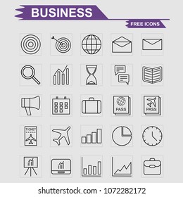 Business icons set vector