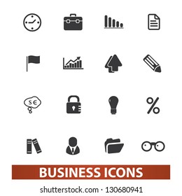 business icons set, vector