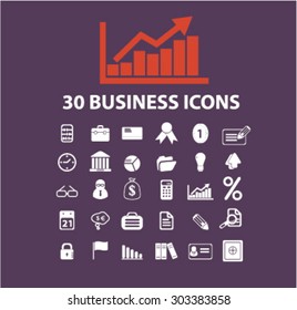 business icons set, vector