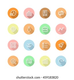 business icons set vector  