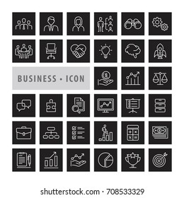 Business  icons set, vector
