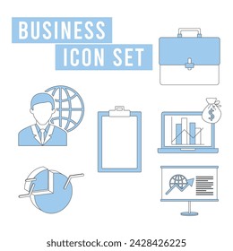 Business icons set Vector illustration