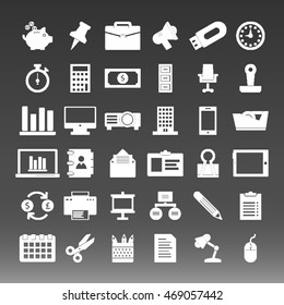 Business Icons Set Vector Illustration
