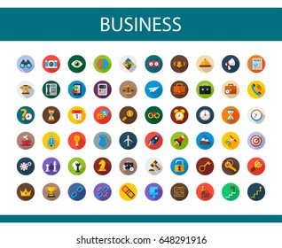 Business icons set. Vector illustration