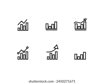 Business icons set vector line art