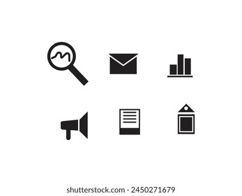 Conjunto de iconos de negocios Vector arte de línea