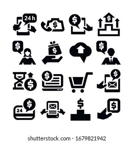 Business icons set. Vector icons set for business, management, finance, strategy and marketing