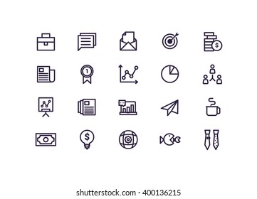 business icons set vector.line design.
