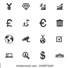 Business icons set for website design