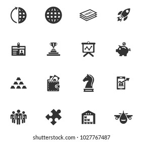 Business icons set for website design