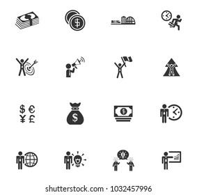 Business icons set for website design