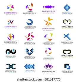 Business Icons Set-Isolated On White Background-Vector Illustration,Graphic Design.Collection Of New Color And Colorful Abstract Elements