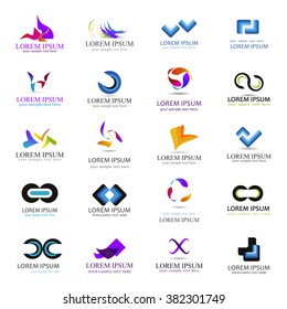 Business Icons Set-Isolated On White Background-Vector Illustration,Graphic Design.Collection Of New Color And Colorful Abstract Elements