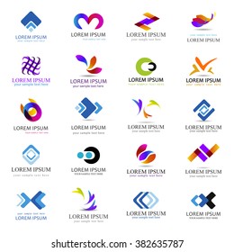 Business Icons Set-Isolated On White Background-Vector Illustration,Graphic Design.Collection Of New Color And Colorful Abstract Elements