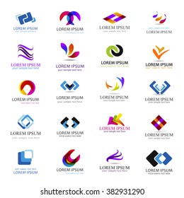 Business Icons Set-Isolated On White Background-Vector Illustration,Graphic Design.Collection Of New Color And Colorful Abstract Elements