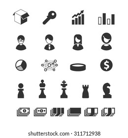 Business icons set,Vector