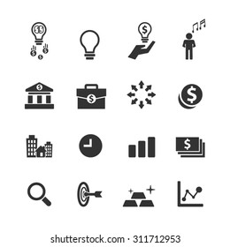 Business icons set,Vector