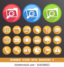 Business Icons With Shadows 2.