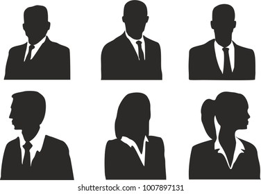 business icons, silhouette