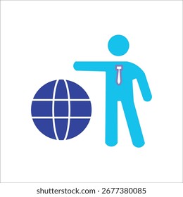 Iconos del negocio. Vector coloreado simple