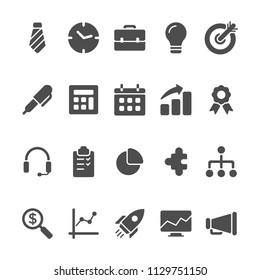 Business icons in Solid style for any purposes. Perfect for website mobile app presentation