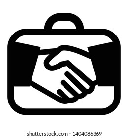 business icons in a suitcase 