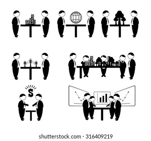 Business icons from vector