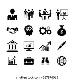 Business icons, vector