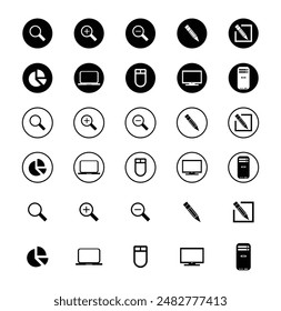 Arte vectorial de iconos de negocio, conjunto de iconos
