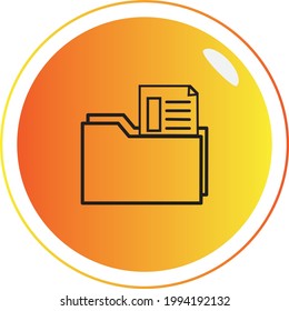 business icons, vector in black lines with yellow circular background