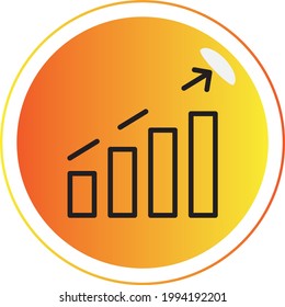 iconos de negocio, vector en líneas negras con fondo circular amarillo