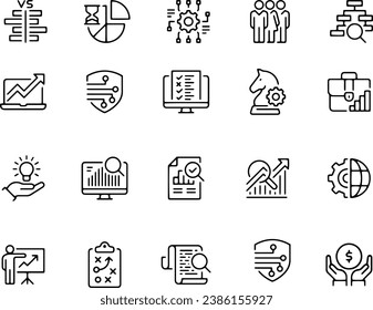  business icons vector design Concepts-finance- consulting