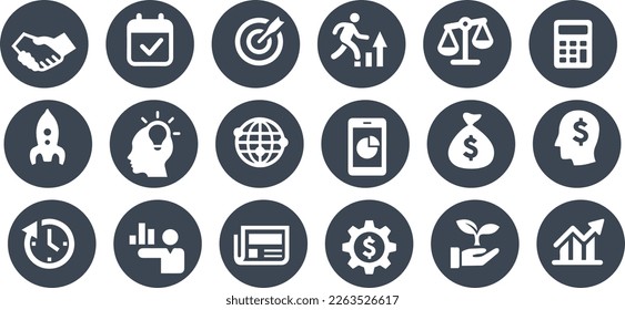 Tiempo de diseño de vectores de iconos de negocio
