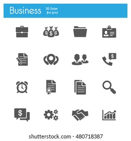 Business icons vector flat