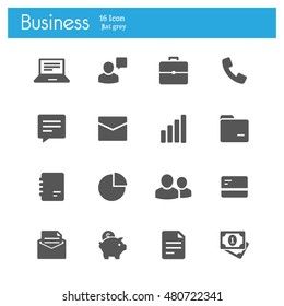 Business icons vector flat