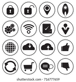 Business icons Vector illustration Linear symbols set.