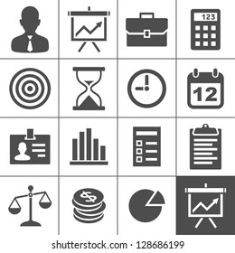Business Icons. Vector illustration. Simplus series