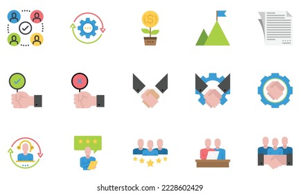 Business  Icons Vector Illustration, Solution, meet, team ,group
