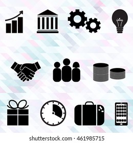 Business icons. Vector image.
