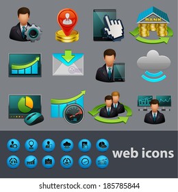 Business icons for web (vector)