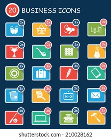 Business icons,clean vector