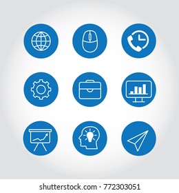 Business icons.Flat lay.