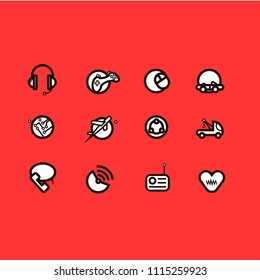 Business icons.Simple Set of Globe Related Vector Line Icons.