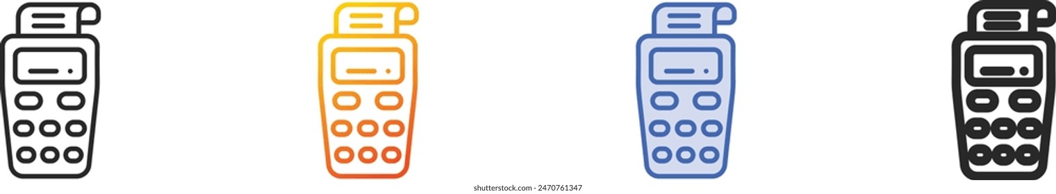 business icon.Thin Linear, Gradient, Blue Stroke and bold Style Design Isolated On White Background